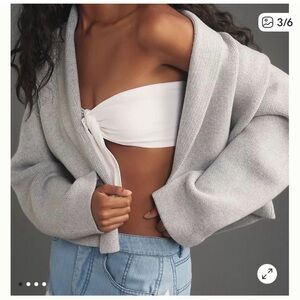 Anthropologie Blush Open-Front, wrap Cardigan